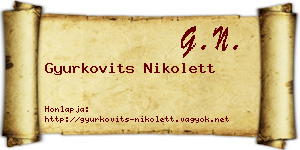 Gyurkovits Nikolett névjegykártya